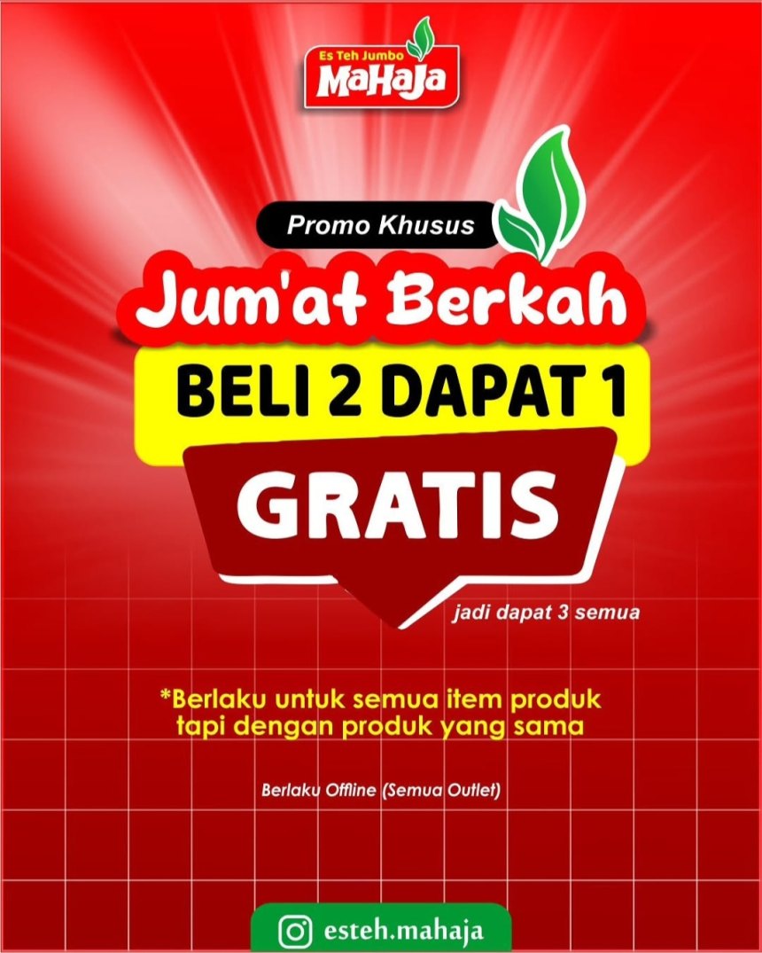 Poster promo Jumat Berkah di kios